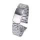 thumbnail image 1 of Correa de reloj de pulsera de eslabones sólidos de acero inoxidable de 20 mm, extremo recto (plateado), 1 of 4