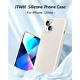 thumbnail image 5 of [5 in 1 for iPhone 13 Mini Case 5.4 inch, with 2 Pack Screen Protector + 2 Pack Camera Lens Protector, Liquid Silicone Slim Shockproof Protective Phone Case (Stone)………, 5 of 12
