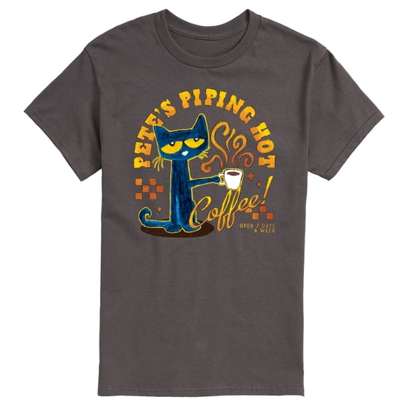 Pete The Cat - Piping Hot Coffee - Men's Short Sleeve Graphic T-Shirt