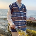 thumbnail image 2 of Gilet Tricoté Japonais Mode Sans Manches pour Femmes pour Printemps Automne Tenue Décontractée, 2 of 9