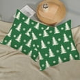 thumbnail image 3 of Merry Christmas Pillow Covers 18x18 Inch Christmas Tree Sage Green White Snowflake Decor Throw Pillows Case for Couch Winter Xmas Indoor Outdoor Decorative Cushion Cases for Set of 2, 3 of 6
