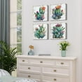 thumbnail image 3 of Cactus Wall Art for Bathroom Decor Succulent Pictures Wall Decor Watercolor Green Plants Canvas Prints Colorful Spiny Flower Posters Botanical Paintings Mexican Artwork Home Decorations 12x12” 4Pcs, 3 of 6