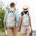 thumbnail image 4 of Naloa Zebra Colourful Print Durable Canvas College Rucksack,Laptop Excursion Backpack,Travel Notebook School Backpack,Bookbag For Men Women, 4 of 5