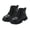 Black, variant on CYRBOKO Ankle Boots for Girls, Fall Winter Lace Up Non-slip Side Zip Girls Riding Boots White Size 10 (Little Kids)