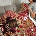 thumbnail image 5 of Football Blanket Gifts for Men Women,Football Fans Flannel Blanket,Football Team Fan Gifts Ideas for Men Women Boys Kids Throw Blanket 60"X50", 5 of 6