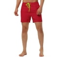 thumbnail image 6 of Unique Bargains Men's Casual Elastic Waistband Drawstring Mesh Lining Swimwear Shorts 30 Red, 6 of 6