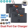 thumbnail image 2 of 12-24V Dual USB PD QC3.0 Car Boat RV Fast Charger Socket LED Power Outlet, 2 of 4