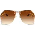 thumbnail image 3 of FEISEDY Women Square Oversized Sunglasses One Piece Fashion Female Big Large Frame UV400 B2251, 3 of 6
