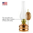 thumbnail image 2 of Handmade Traditional Copper Oil Lamp with Glass Chimney, Vintage Kerosene Lantern, Antique Oriental Wick Lamp for Lighting and Décor, Rustic Glowing Fire Design, Decorative Gift, Wall Mount, Large, 2 of 5