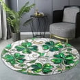 thumbnail image 6 of Round Rug, Luckily Shamrock1 Soft Washable Carpet, Non-Slip Floor Mat for Living Room Bedroom Home Decor 31 Inch, 6 of 6