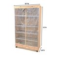 thumbnail image 2 of Covered Living Storage Shelving Unit Cover, fits racks 36"W x 18"D x 72"H one side see through panel in Khaki, 2 of 3