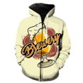 thumbnail image 1 of Sudadera con capucha y cremallera para hombre, diseño de festival de cerveza de dibujos animados, estilo Harajuku, manga larga, unisex, 2024, 1 of 6