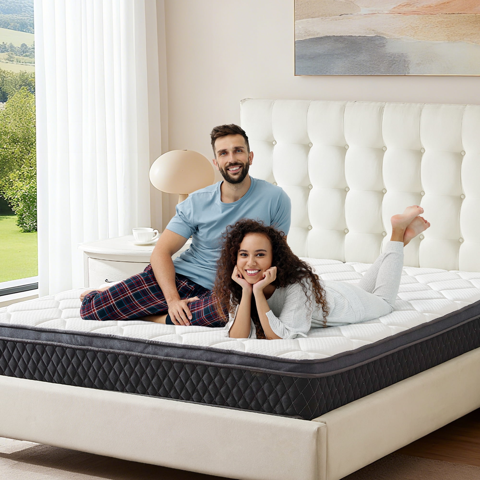 EDX 12 Inch Twin Mattress with Individually Pocketed Springs, Memory Foam Hybrid Mattress in a Box for Isolate Motion, CertiPUR-US Certified