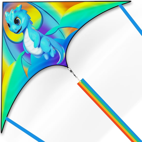 Kites for Kids Ages 4-8 & 8-12,Large Delta Kites for Adults, Beach Kite, Kids Kites Easy to Fly, Best Kites for Boys and Girls, Perfect for Beginners, Gifts for Holiday Easter Festival (Dragon)