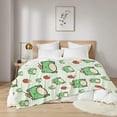 thumbnail image 4 of Frog Mushroom Blanket Gifts for Frog Mushroom Lover 40 x 50 Inch for Kid,Frog Mushroom Fannel Fleece Throw Blanket Super Soft Throws Blanket for Bed Couch Sofa, 4 of 6