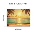 thumbnail image 3 of PIKWEEK  Wall Art Decor Large Canvas Print Picture Sunset Ocean Beach Waves 1 Panel Coconut tree Scenery Painting Artwork for Office Home Decoration Stretched  12*16inch/16*20inch, 3 of 6