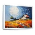 thumbnail image 2 of Designart "Farmhouse Farmstead composition Pointillism I" Farm Floater Framed Wall Art Print, 2 of 7