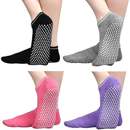 

Anti Slip Non Skid Slipper Socks with Grips Sticky Home Hospital Athletic Socks for Adult Women