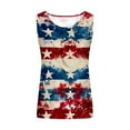 thumbnail image 4 of VKOYWKM Women American Flag Print Tank Tops 4th of July Independence Day Graphic Tanks Sleeveless Crew Neck Patriotic Tops, 4 of 5