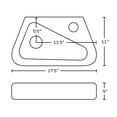 thumbnail image 2 of American Imaginations AI-1760 17.5 in. Rectangle Above Counter White Vessel for 1 Hole Right Drilling, 2 of 4