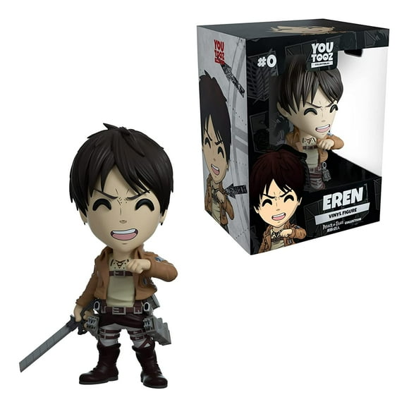 Figura de vinilo Youtooz Eren, figuras de anime de 4.5 pulgadas Eren Yeager de la serie de anime Attack on Titan, figura coleccionable detallada Colección Attack on Titan