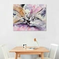 thumbnail image 2 of Orinice Cute Cat Fine Art Aesthetic Poster & Print Wall Painting for Home Decor - Canvas Wall Art for Living Room Bedroom Office, Mother's Day Gift 16x12in, 2 of 6