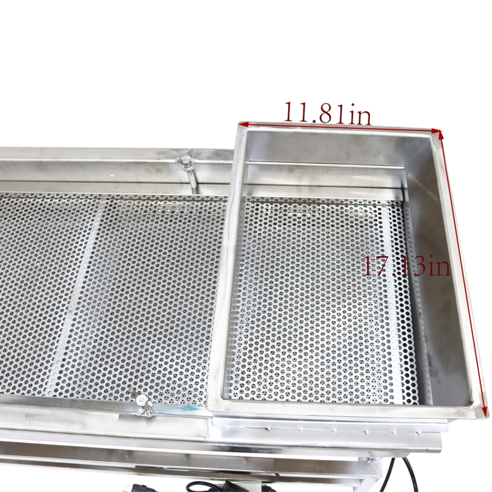 JG40-95 Stainless Steel Linear Vibrating Screen Electric Linear Sifter Machine with 6mm 7mm Meshs 110V