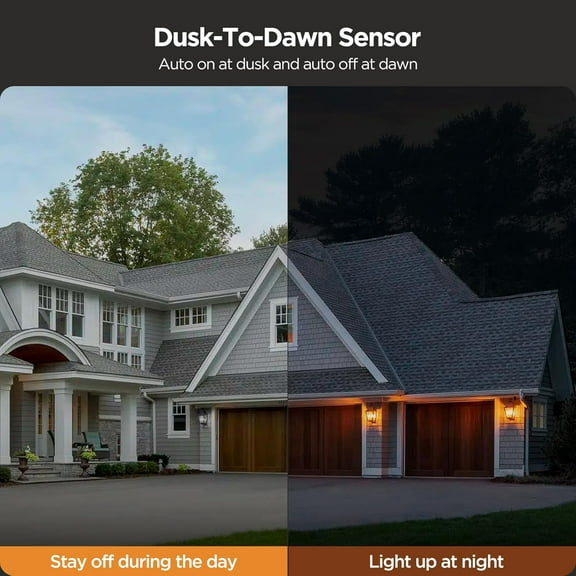 JINYUN-Dusk to Dawn LED Flame Light Bulbs Outdoor, 4 Modes Flickering Light Bulbs with Upside Down Effect, E26 Fire Bulb for Halloween Christmas Party Patio Porch Home Indoor Decorations - 2