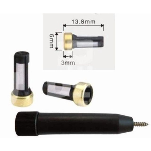 Kit de herramientas para microfiltros de inyectores de combustible Partsapiens, 6 filtros