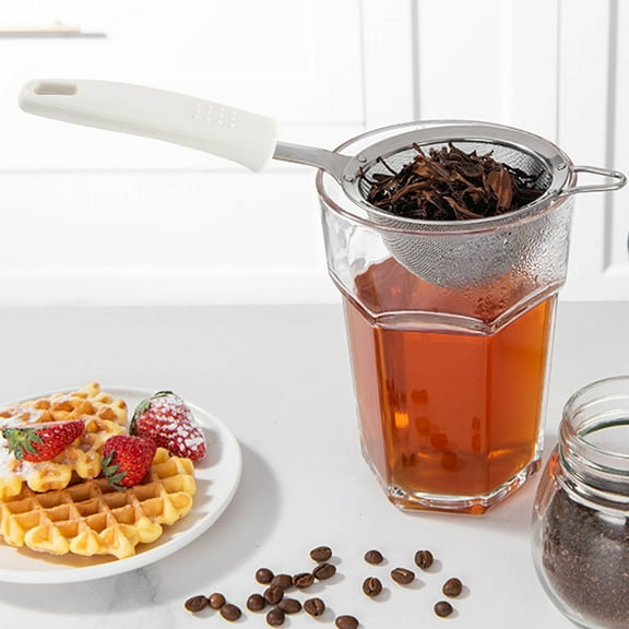 Stainless Steel Strainer - 1pcs Stainless Steel Flour Sieve ,Handheld Household Double Layer Mesh Filter Sieve,For Food Baking Sifters Juicing Filtering Draining Rinsing Washing(25cm×8cm×3cm)