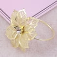 thumbnail image 3 of Decorative Napkin Ring Handmade Floral Metal Napkin Holder Wedding Party Dinner Table Decor (Golden), 3 of 8