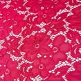 thumbnail image 4 of Stretch French Lace Embroidered Floral Florence 58" Wide Fabric (Fuchsia), 4 of 4