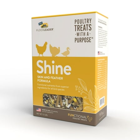 FlockLeader Poultry Treats with a Purpose Shine for Chickens, 1.5 Pound