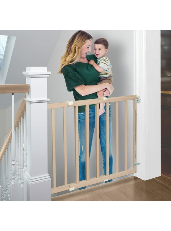 North States 30 in. H x 28-42 in. W Wood Child Safety Gate
