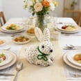 thumbnail image 4 of Beautynvta Easter Bunny Decor, Rope String Weving Tailless Standing Rabbit Figurine, Easter Tabletop Decorative Bunny for Farmhouse Indoor Home Decor, 4 of 6