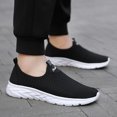 thumbnail image 2 of GHSOHS Mens Shoes Casual Sneakers for Men Low Top Black Sneakers Men's Fashion Sneakers Tennis Shoes Simple Mesh Breathable Comfortable Non Slip Lightweight Slip on Sports Running Shoes Size 44, 2 of 9
