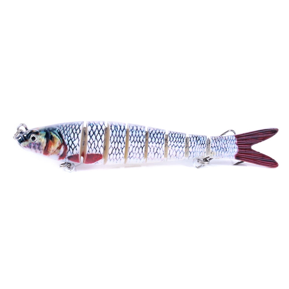 HENGJIA Fishing Lures, 10pcs Large Multi Jointed Fish Fishing Kits Slow Sinking Lifelike Swimbait Freshwater and Saltwater for Trout Bass Lures, 3.94"/0.4oz