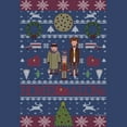 thumbnail image 2 of Boy's Home Alone Characters Ugly Sweater  Pull Over Hoodie Navy Blue Heather Medium, 2 of 4