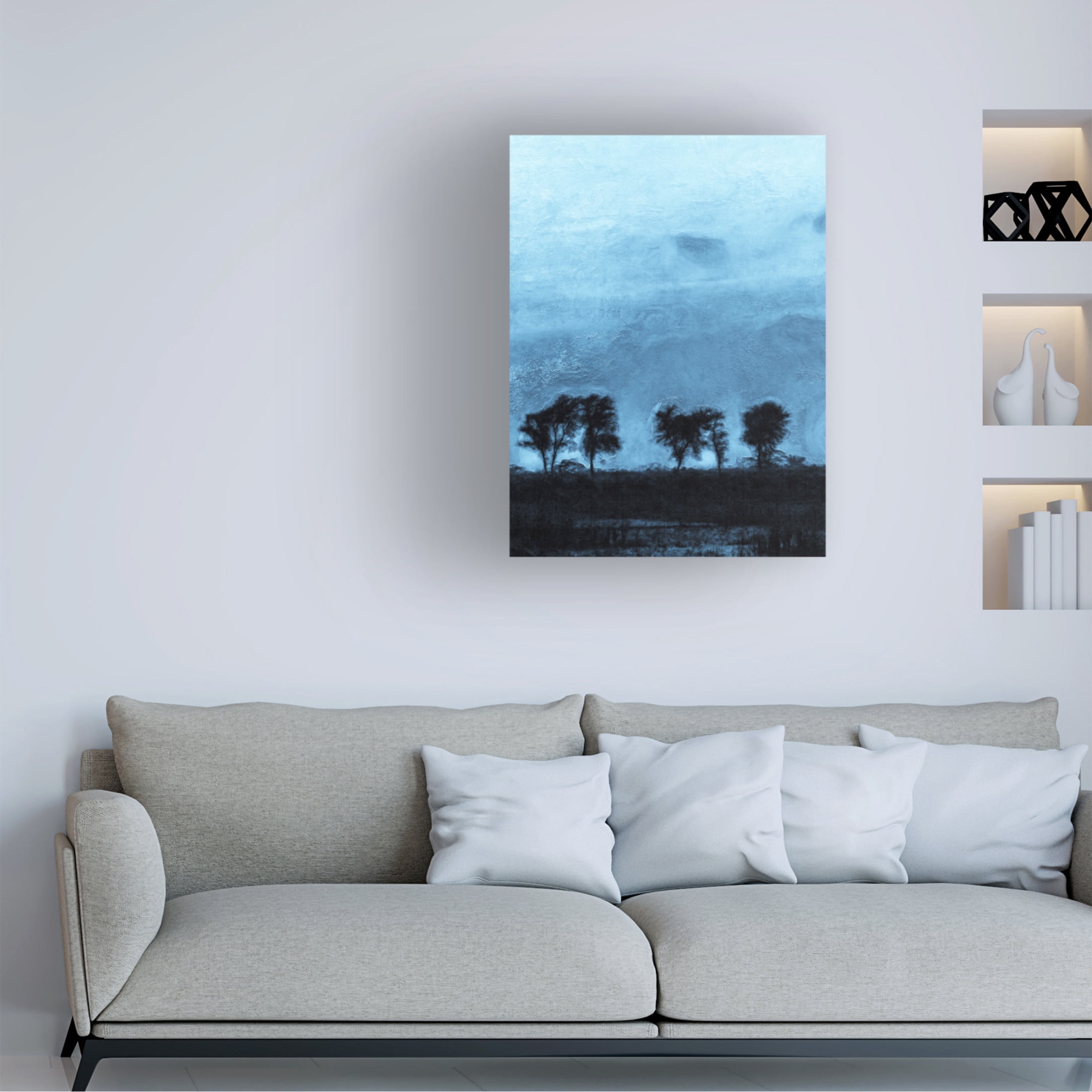 Trademark Fine Art Alonzo Saunders Blue Dawn Horizon II Canvas Wall Art