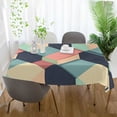 thumbnail image 3 of Yayeee Tablecloths 60" x 90" Rectangle Wrinkle Resistant Party Table Cover, Pink Cubes, 3 of 8