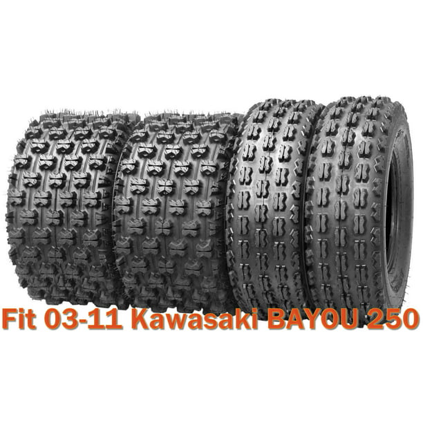 punkt sennep Villig Set of 4 Sport Racing ATV tires 21x8-9 & 22x10-10 for 03-11 Kawasaki BAYOU  250 - Walmart.com