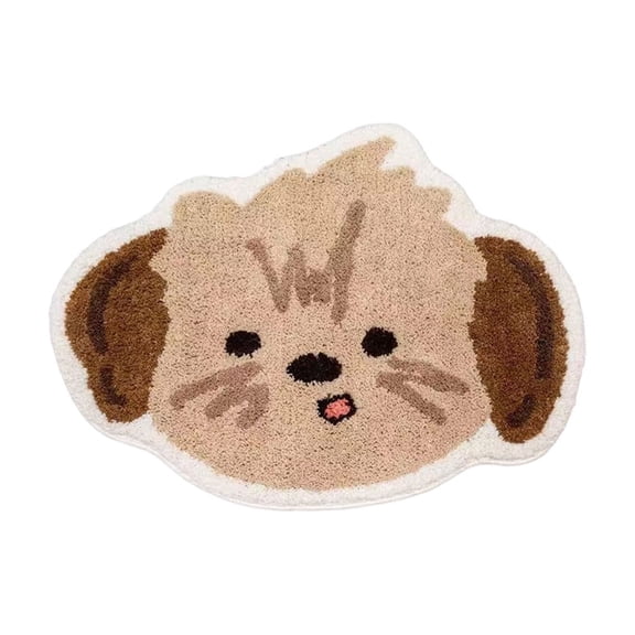 Bath Mat Dog Rug Water Absorption Non Slip Mat Soft Machine Wash Rug Mat for Bedroom Bathroom Toilet Floors Kitchen (Brown, 23.6''x15.7'')