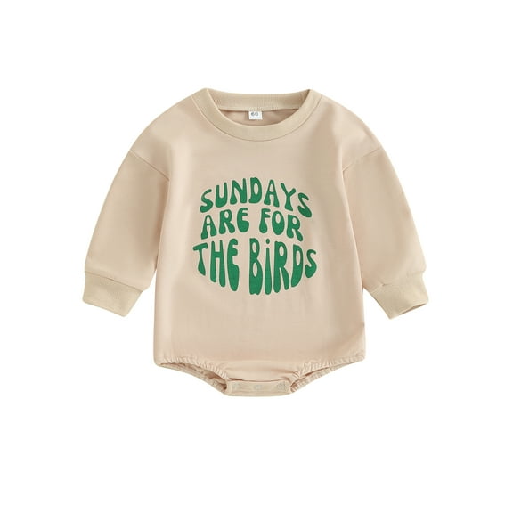Bagilaanoe Newborn Baby Girl Boy Oversized Romper Sweatshirt Long Sleeve Bodysuits Letter Print Pullover 3M 6M 12M 18M Infant Casual Tee Tops