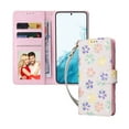 thumbnail image 2 of Allytech Samsung Galaxy S24 Wallet Case, Stylish Flowers Pattern PU Leather Cover with Wrist Strap & Card Slots, Kickstand Magnetic Closure Shockproof Slim Case for Women Girls, Small Flowers, 2 of 8