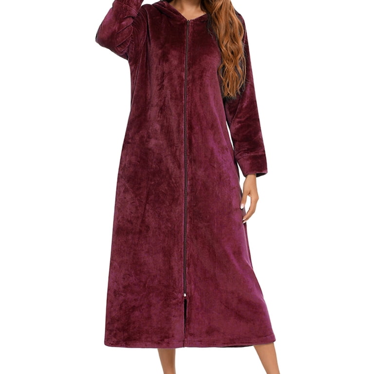 flannel dressing gown ladies Unisex Flannel Night Gown