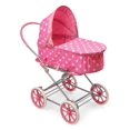 thumbnail image 1 of Badger Basket Just Like Mommy 3-in-1 Convertible Doll Pram, Carrier & Stroller - Pink/Polka Dots - Fits Dolls 18 to 22 Inches, 1 of 5