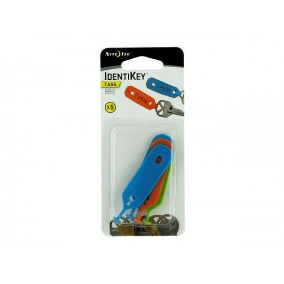 Nite Ize IdentiKey Tags, Assorted Colors, 5 Count