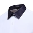 thumbnail image 5 of PEASKJP Men's Long Sleeve Button Up Shirts Slim Fit Casual Business Formal Dress Shirt (White,L), 5 of 5
