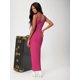 thumbnail image 2 of Women's Summer Sleeveless Halter Neck Casual Tank Bodycon Mini Dress Rose Pink M Rose Pink M Xishao ropa, 2 of 2
