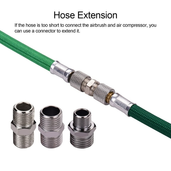 9pcs Airbrush Adapter Kit Multi-Size Fitting Connector Set for airbrush air hose Compatible with Badger Paasche Airbrush